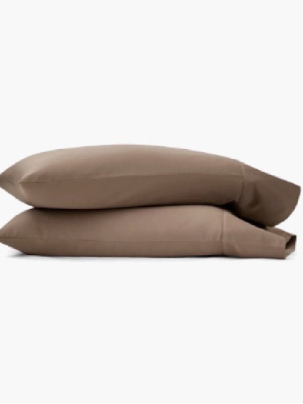Boll & Branch Set of 2 Signature Hemmed Pillowcases,Walnut, King size, NWT Open